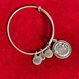 Alex and Ani Ouroboros Bracelet - Gold on Black